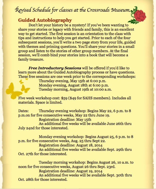 Revised Class Schedule